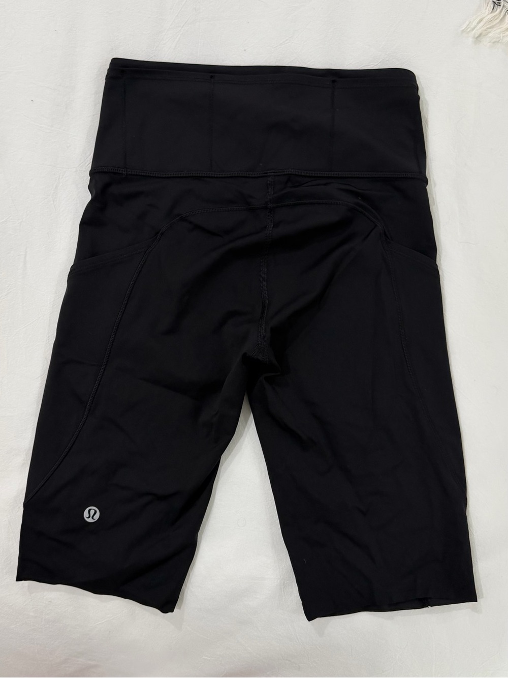 lululemon athletica Black Mid-Rise Bike Shorts with Side Pockets